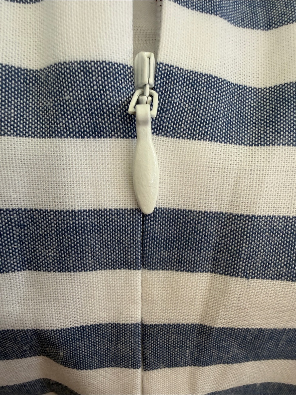 NWOT- Eliza J Blue & White Striped Sleeveless Shift Dress with Gold Trim - Picture 3 of 9